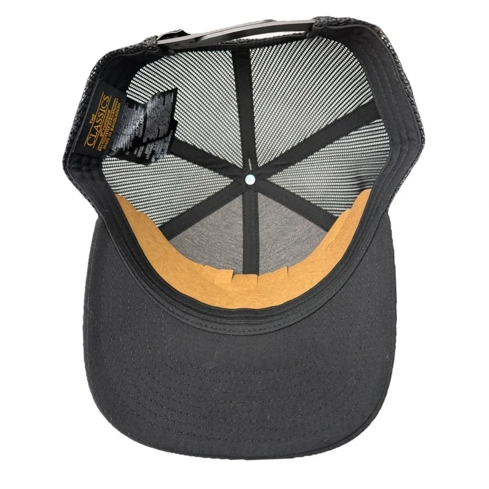 Hurley Men's M Del Mar Trucker Hat All Black Snapback Mesh Back Cap One Size New